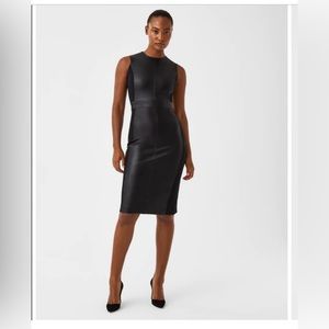 EUC Spanx Leather Like Combo Dress sz 2X